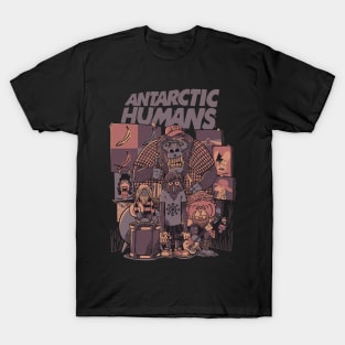 Antarctic Humans Black T-Shirt